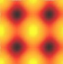 STM-afbeelding van vier ionen